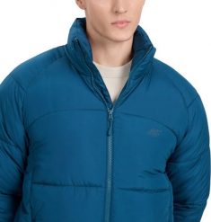 Kurtka męska 4f Kurtka puchowa męska 4F M0707 niebieska 4FRAW25TDJAM0707 30S M. Niebieskie kurtki męskie 4F, m, bez wzorów, z puchu, bez kaptura. Za 209.98 zł.