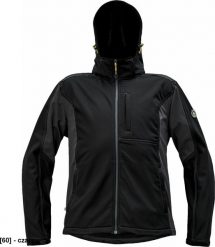 CERVA DAYBORO softshell - męska kurtka softshellowa, odpinany kaptur, odblaskowe elementy, 100% poliester - czarny 4XL. Czarne kurtki męskie CERVA, m, bez wzorów, z poliesteru, bez kaptura. Za 232.39 zł.