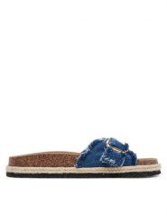 JENNY Klapki LB-P1629 Granatowy. Niebieskie klapki damskie Jenny, bez wzorów, z materiału, bez obcasa, bez zapięcia. Za 79.99 zł.