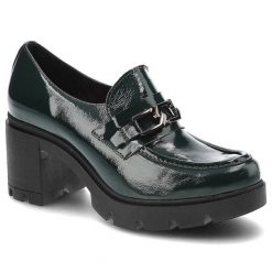 Zielone Półbuty Lemar Wygodne Skórzane Buty. Zielone półbuty damskie Lemar, z aplikacjami, ze skóry, eleganckie, bez obcasa, na obcasie, bez zapięcia. Za 299.00 zł.