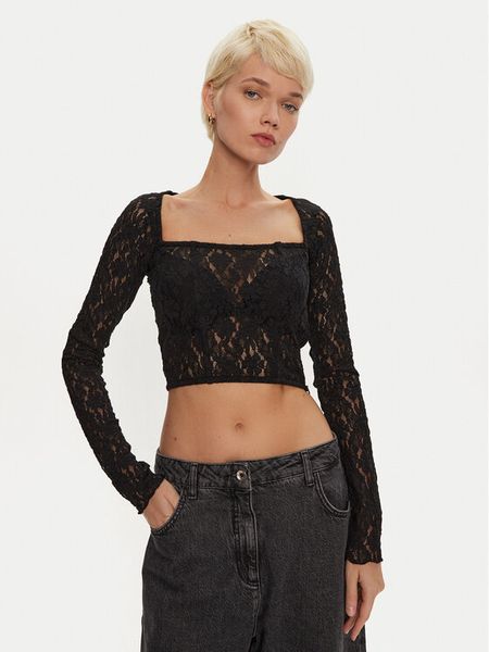 ROTATE Bluzka Amalina 113069100 Czarny Slim Fit. Czarne bluzki damskie ROTATE, bez wzorów, z syntetyku, bez kołnierzyka, bez ramiączek. Za 359.99 zł.