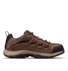 Buty trekkingowe męskie Columbia Crestwood. Brązowe trekkingi męskie Columbia, z materiału, bez zapięcia. Za 329.99 zł.