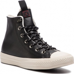 Trampki CONVERSE - Ctas Hi 162386C Black/Driftwood/Driftwood. Czarne trampki i tenisówki damskie Converse, bez wzorów, z gumy, bez zapięcia. W wyprzedaży za 269.00 zł.