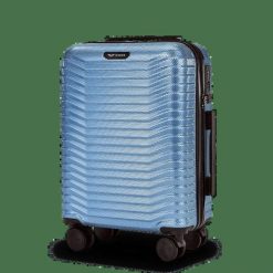 Walizka KABINOWA WINGS PC SEA EAGLE 2.0 20" SILVER BLUE. Niebieskie walizki damskie Wings, bez wzorów, z materiału. Za 199.90 zł.
