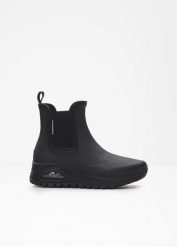 Kalosze Skechers. Czarne kalosze damskie bonprix, bez wzorów, bez zapięcia. Za 359.99 zł.