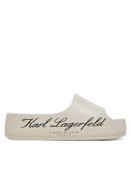 KARL LAGERFELD Klapki Kobo II KL86000 Biały. Białe klapki damskie KARL LAGERFELD, bez wzorów, z tworzywa sztucznego, bez obcasa, bez zapięcia. Za 309.99 zł.