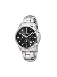 Maserati Zegarek Successo R8873621046 Srebrny. Szare zegarki męskie maserati, bez wzorów, srebrne. Za 999.99 zł.