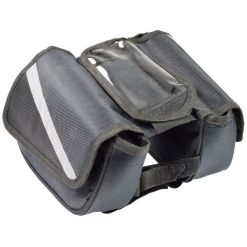 Sakwa torba rowerowa na ramę z etui na telefon Dunlop. Szare torby na ramię męskie Dunlop, z materiału, na ramię. Za 46.48 zł.