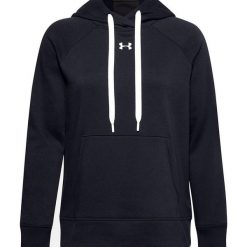 Damska Bluza Z Kapturem Rival Fleece Hoodie. Szare bluzy damskie Under Armour, xl, bez wzorów, bez ramiączek, z kapturem. Za 341.99 zł.