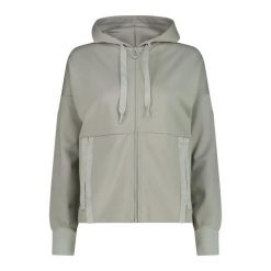 Damska bluza z kapturem zapinana na zamek CMP. Zielone bluzy damskie CMP, xs, bez wzorów, z materiału, bez ramiączek, z kapturem. Za 283.00 zł.