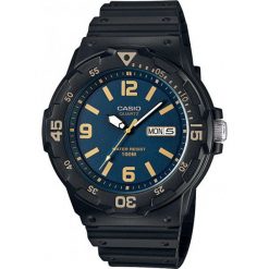 CASIO zegarek męski Sport MRW 200H-2B3. Czarne zegarki męskie Casio, bez wzorów. W wyprzedaży za 101.00 zł.