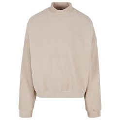 Męska Polarowa Bluza Oversize. Brązowe bluzy sportowe męskie Urban Classics, l, bez wzorów, z polaru, bez kaptura. Za 137.99 zł.
