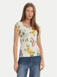 Luisa Spagnoli Bluzka Contigia 100301 Beżowy Slim Fit. Brązowe bluzki damskie Luisa Spagnoli, l, bez wzorów, z syntetyku, bez kołnierzyka, bez ramiączek. Za 855.99 zł.