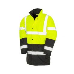 Dwukolorowa parka ochronna Result. Czarne parki męskie RESULT, na zimę, m, bez wzorów, biznesowe, bez kołnierzyka, bez kaptura. Za 230.50 zł.