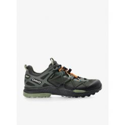 Buty turystyczne męskie AKU Rocket DFS GTX. Zielone buty zimowe męskie Aku, bez wzorów, bez obcasa, bez zapięcia. Za 732.99 zł.