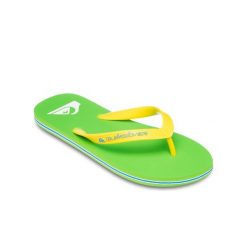 Klapki dla Mężczyzn MOLOKAI CORE. Zielone klapki męskie Quiksilver, bez wzorów, z gumy, bez zapięcia. Za 89.99 zł.