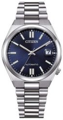 Zegarek Citizen Tsuyosa Zegarek męski niebieska tarcza 37 mm (NJ0200-50M). Niebieskie zegarki męskie CITIZEN, bez wzorów. Za 1,352.99 zł.