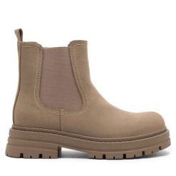 Sztyblety Jenny Fairy. Brązowe botki damskie Jenny Fairy, bez wzorów, bez obcasa, na płaskiej podeszwie, bez zapięcia. Za 139.99 zł.