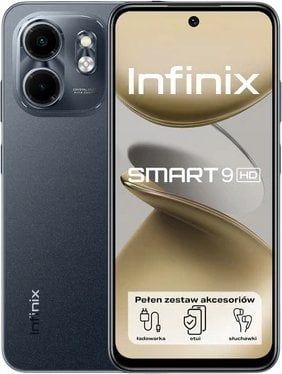 INFINIX SMARTFON TELEFON SMART 9 HD 4/64GB CZARNY GTU06. Czarne smartfony Infinix. Za 428.91 zł.