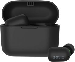Savio TWS-09 czarny. Czarne słuchawki bezprzewodowe Savio. Za 79.00 zł.