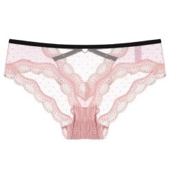 Figi koronkowe z wycięciem eleganckie i przewiewne Lubnah. Brązowe majtki damskie Intica, z koronki. Za 69.00 zł.