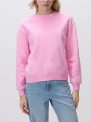 Bluza w paski z haftem - pastelowy róż. Czerwone bluzy damskie Reserved, l, bez wzorów, z bawełny, bez ramiączek, bez kaptura. Za 89.99 zł.