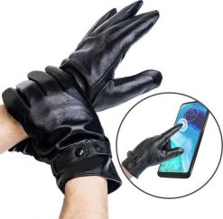 Rovicky Ocieplane rękawiczki męskie ze skóry naturalnej z regulacją Rovicky S. Rękawiczki męskie ROVICKY, bez wzorów, ze skóry. Za 119.10 zł.