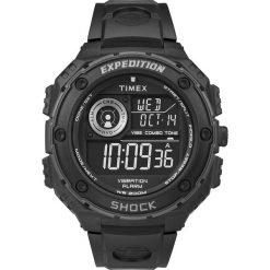 Timex - Zegarek T49983. Czarne, cyfrowe zegarki męskie Timex, bez wzorów, z koronki, szklane. W wyprzedaży za 299.90 zł.