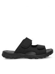 Lanetti Klapki MSS20464-01 Czarny. Czarne klapki męskie Lanetti, bez wzorów, ze skóry, bez zapięcia. Za 59.99 zł.