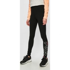 Fila - Legginsy. Czarne legginsy damskie Fila, bez wzorów, z bawełny. W wyprzedaży za 99.90 zł.