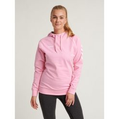 Bluza do piłki ręcznej damska Hummel hml GO z kapturem. Czerwone bluzy damskie Hummel, na wiosnę, xs, z aplikacjami, z bawełny, eleganckie, bez ramiączek, z kapturem. Za 154.00 zł.