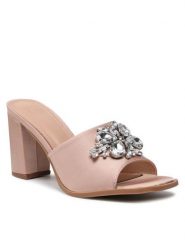 Jenny Fairy Klapki LS5682-03 Beżowy. Brązowe klapki damskie Jenny Fairy, bez wzorów, z materiału, bez obcasa, bez zapięcia. Za 149.99 zł.