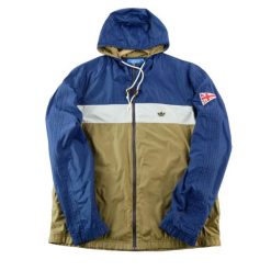 Second life - Kurtka przeciwdeszczowa męska Team GB Windbreaker - Stan dobry. Niebieskie kurtki sportowe męskie Adidas, l, bez wzorów, bez kaptura, do biegania. Za 207.36 zł.