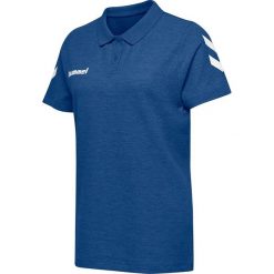 Koszulka tenisowa polo damska Hummel Go Cotton Polo Woman. Niebieskie bluzki damskie Hummel, xl, bez wzorów, sportowe, bez kołnierzyka, bez ramiączek. Za 164.50 zł.