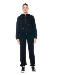 Bluza wygodny z kaptur na co dzień na siłownię. Czarne bluzy damskie LEONE 1947 APPAREL, bez wzorów, z dresówki, bez ramiączek, bez kaptura. Za 210.46 zł.