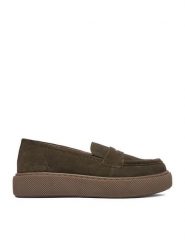 Lasocki Półbuty CEO-WI23-CRICKIT-06 Khaki. Brązowe półbuty damskie Lasocki, bez wzorów, ze skóry, bez obcasa, na płaskiej podeszwie, bez zapięcia. Za 229.99 zł.