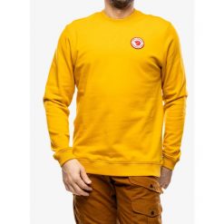 Bluza bawełniana męska Fjallraven 1960 Logo Badge Sweater M. Żółte bluzy męskie Fjällräven, m, bez wzorów, z bawełny, casualowe, bez ramiączek, bez kaptura. Za 377.99 zł.