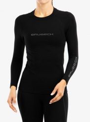 Bluza termoaktywna damska Brubeck 3D Run PRO LS Shirt. Czarne bluzy damskie Brubeck, s, bez wzorów, z materiału, bez ramiączek, bez kaptura. Za 357.80 zł.