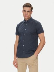 INDICODE Koszula Gentor 20-552 Granatowy Regular Fit. Niebieskie koszule męskie INDICODE, m, bez wzorów, bez kołnierzyka, bez ramiączek. Za 89.99 zł.