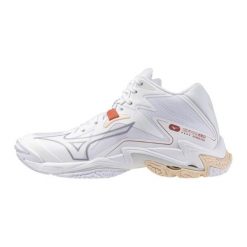 Buty siatkarskie damskie Mizuno Wave Lightning Z8 Mid. Białe obuwie sportowe damskie Mizuno, bez wzorów, bez zapięcia, do siatkówki, mizuno wave. W wyprzedaży za 629.10 zł.