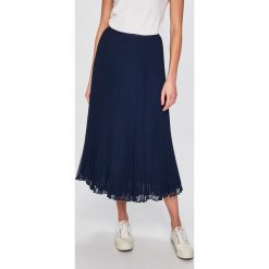 Polo Ralph Lauren - Spódnica. Niebieskie spódnice damskie Polo Ralph Lauren, s, bez wzorów, z materiału, z podwyższonym stanem, midi, plisowane. W wyprzedaży za 699.90 zł.