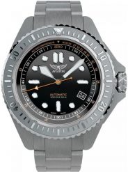 Zegarek męski Aviator V.1.43.0.362.5 srebrny. Szare zegarki męskie AVIATOR, bez wzorów, srebrne. Za 4,490.00 zł.