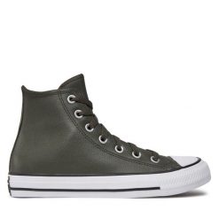 Trampki Converse. Zielone trampki i tenisówki damskie Converse, bez wzorów, bez zapięcia. Za 249.99 zł.