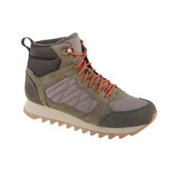 Buty trekkingowe męskie Merrell Alpine Mid Plr WP 2. Zielone trekkingi męskie Merrell, na zimę, z materiału, za kostkę, bez zapięcia. Za 399.99 zł.