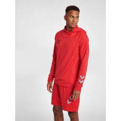 Bluza z kapturem Hummel hmlLEAD poly. Czerwone bluzy męskie Hummel, m, bez wzorów, z kapturem, na fitness i siłownię. W wyprzedaży za 234.55 zł.