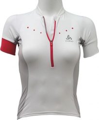 Odlo Koszulka damska Gavia biała r. XL (410891-10000). Białe bluzki damskie ODLO, xl, bez wzorów, bez kołnierzyka, bez ramiączek. Za 64.11 zł.