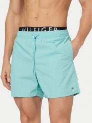 Tommy Hilfiger Szorty kąpielowe UM0UM03749 Turkusowy Regular Fit. Niebieskie kąpielówki męskie Tommy Hilfiger, bez wzorów, z syntetyku. Za 289.99 zł.