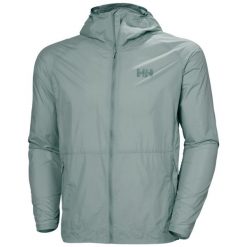 Kurtka wodoodporna Helly Hansen Roam Wind. Zielone kurtki męskie Helly Hansen, m, bez wzorów, casualowe, bez kaptura. Za 419.00 zł.
