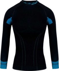 Bluza termoaktywna damska Alpinus Tactical Base Layer czarno-niebieska GT43210 S. Czarne bluzy damskie Alpinus, s, bez wzorów, bez ramiączek, bez kaptura. Za 240.54 zł.