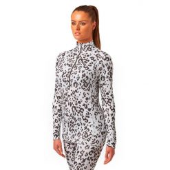 Surfanic Damska Bluza Termoaktywna Carbon Dri Koszulka z Zamkiem SWE2607-978. Białe bluzy damskie Surfanic, na zimę, bez wzorów, sportowe, bez ramiączek, bez kaptura. Za 199.99 zł.